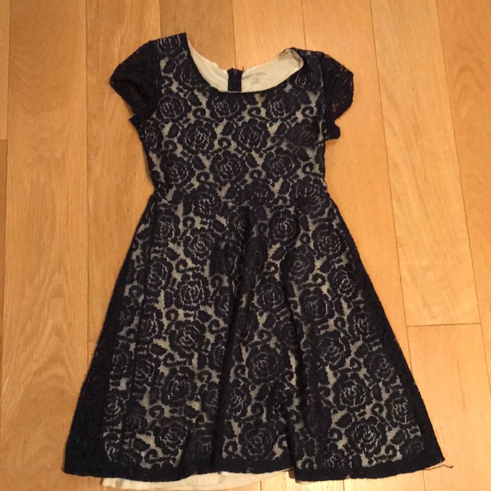 Girls navy blue dress